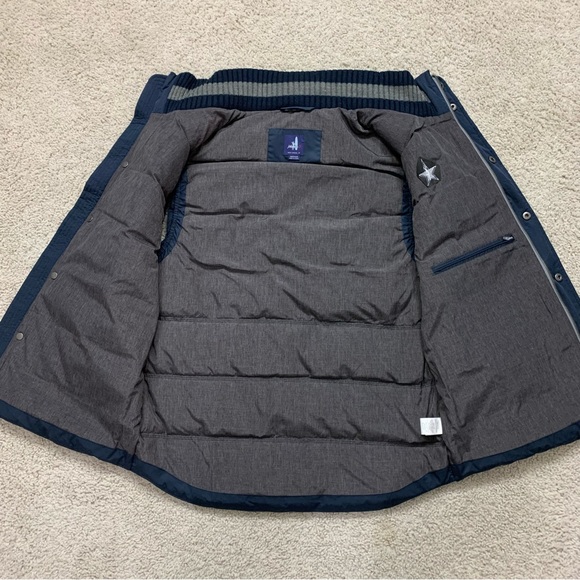Men's JOHNNIE O Navy Blue CARLYLE Quilted PUFFER Full Zip VEST Jacket  M - Picture 7 of 8